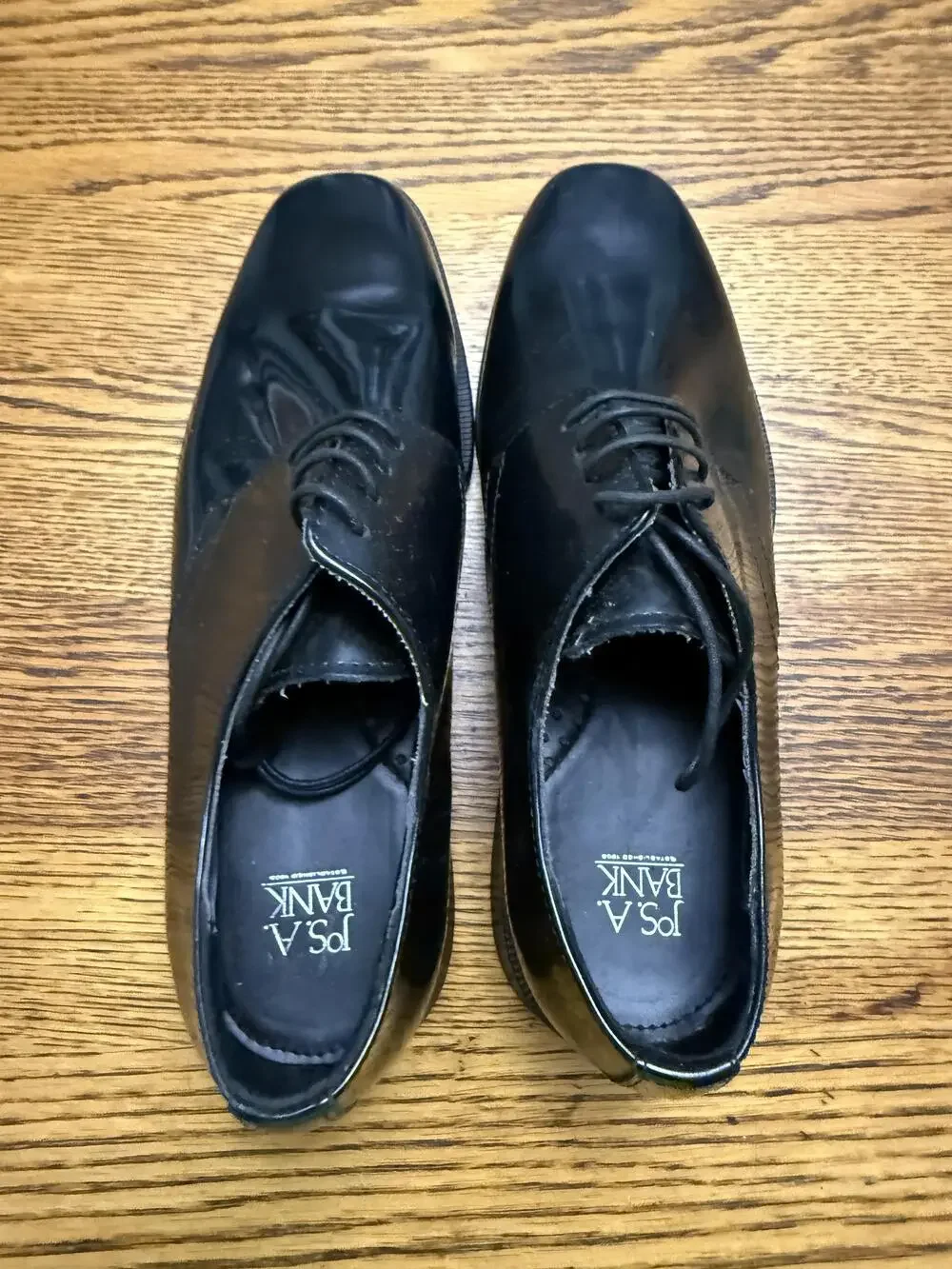 Jos A Bank Shoes Mens Size 8.5 Black Dress Oxford Jazz Formal Lace Up Comfort